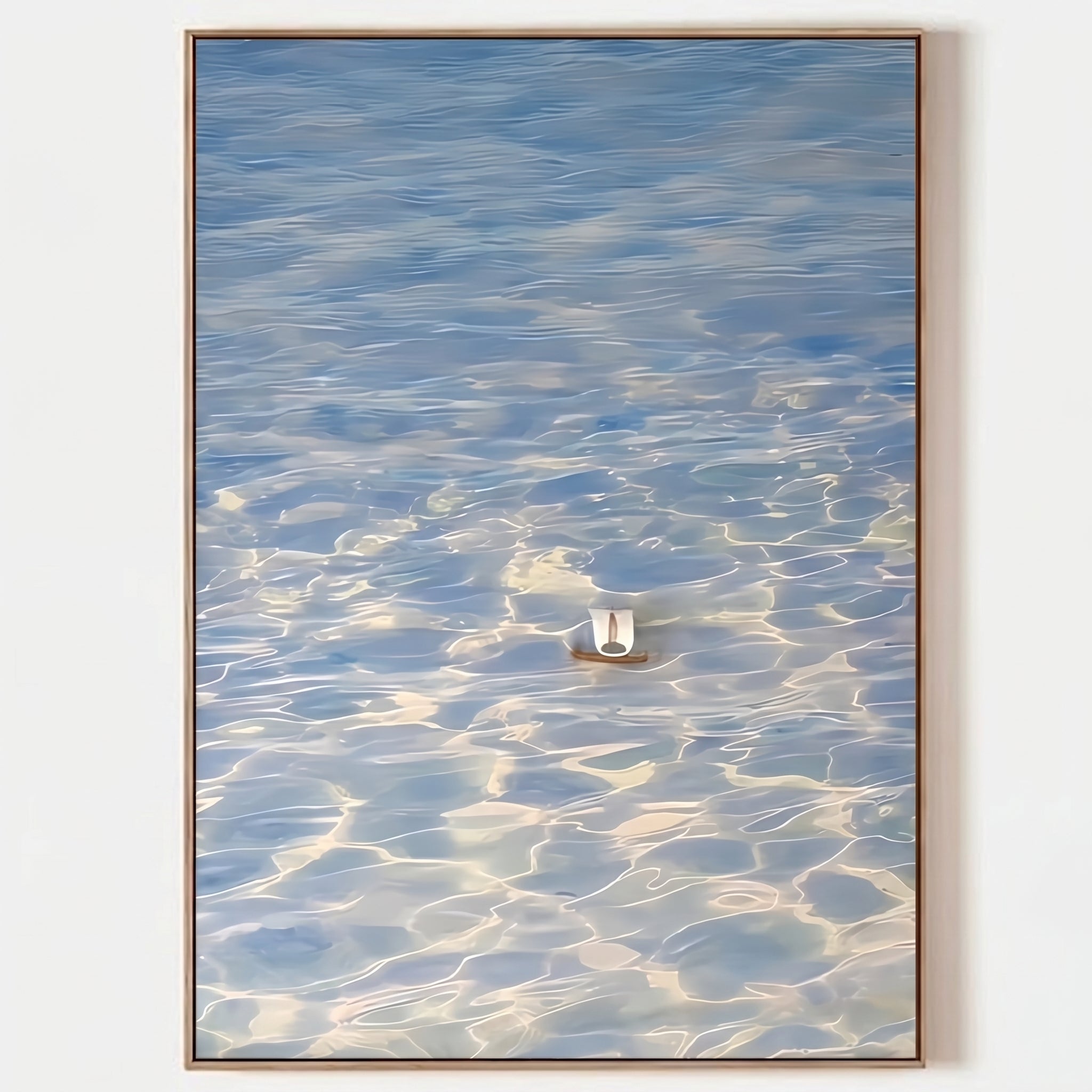 Modern Minimalist Blue Water Ripple Art SQ0175 - Viral Wall Art